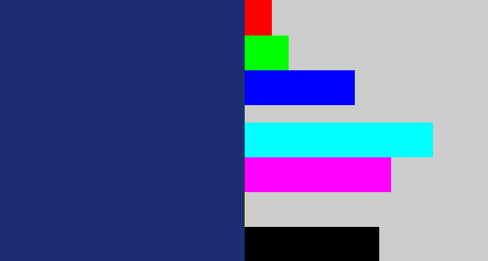 Hex color #1b2e73 - twilight blue