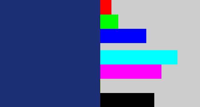 Hex color #1b2e76 - twilight blue