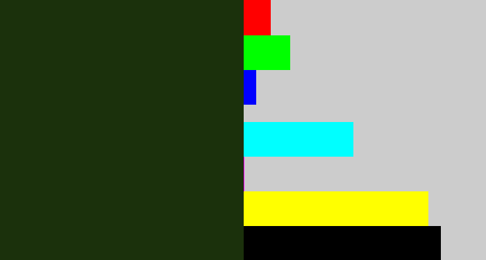 Hex color #1b310c - forrest green