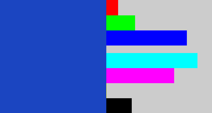 Hex color #1b45c1 - blue blue