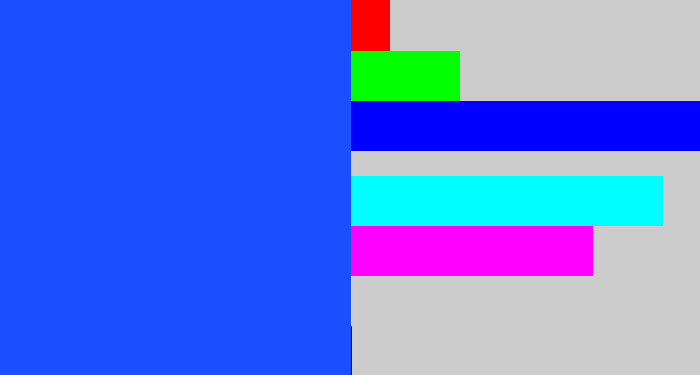 Hex color #1b4efe - electric blue