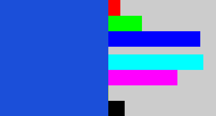Hex color #1b4fd9 - blue blue
