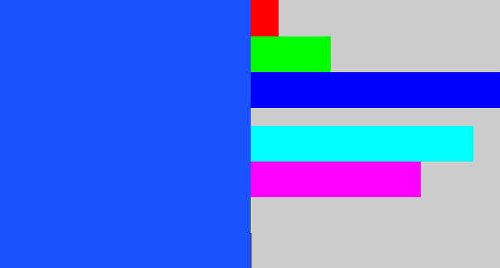 Hex color #1b52ff - electric blue