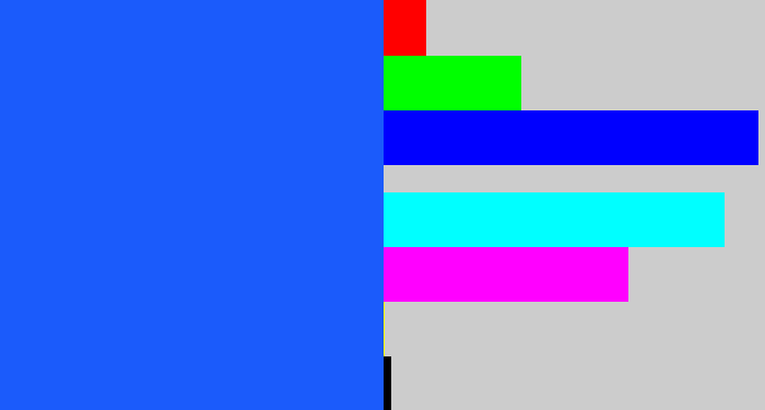Hex color #1b5bfb - azul