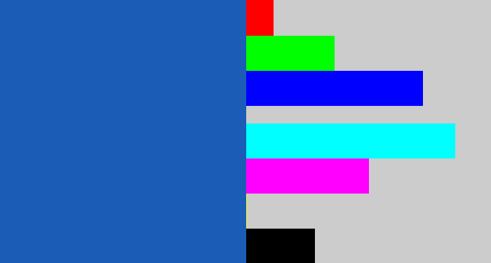 Hex color #1b5cb7 - mid blue
