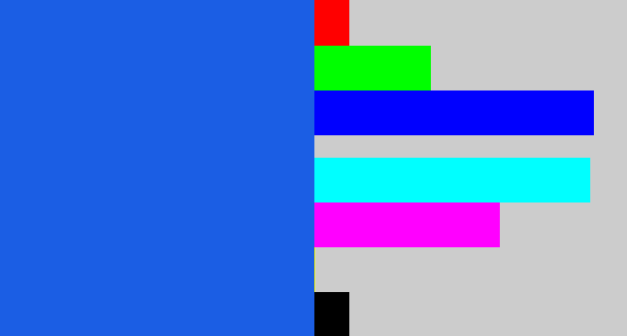 Hex color #1b5ee4 - azul