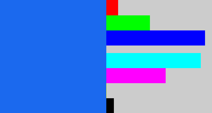 Hex color #1b69ee - azul