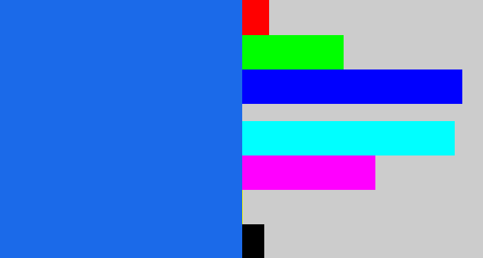 Hex color #1b6ae9 - azul