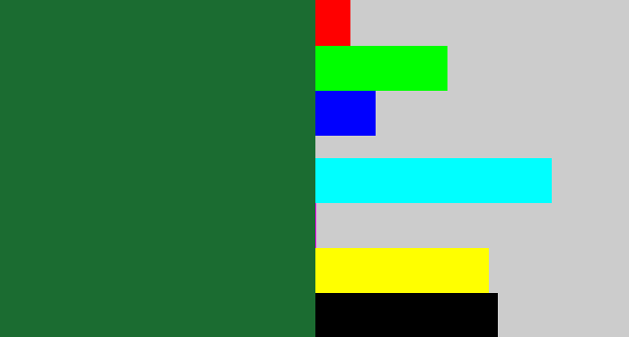 Hex color #1b6c31 - darkish green
