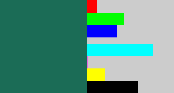 Hex color #1b6c56 - dark green blue