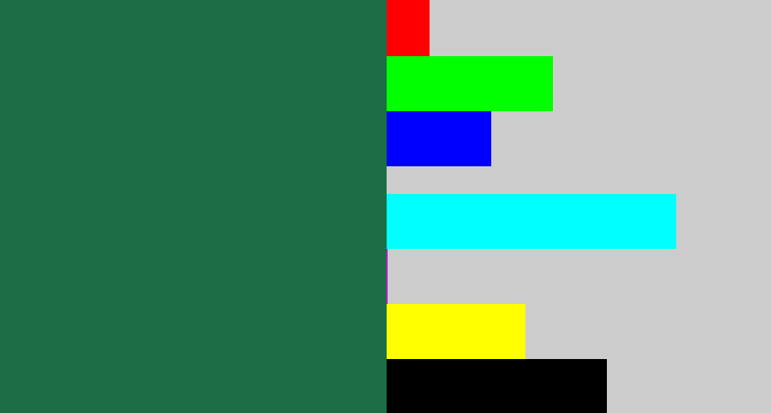 Hex color #1b6e46 - dark green blue