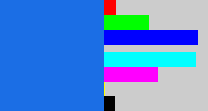 Hex color #1b6ee5 - azul