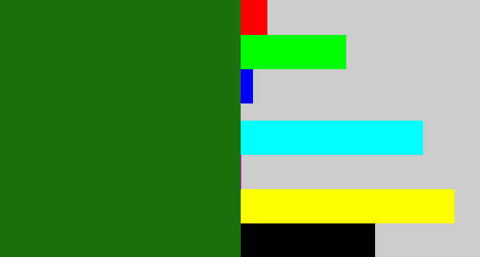 Hex color #1b700c - tree green