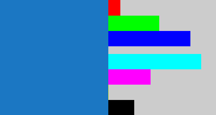 Hex color #1b77c3 - bluish