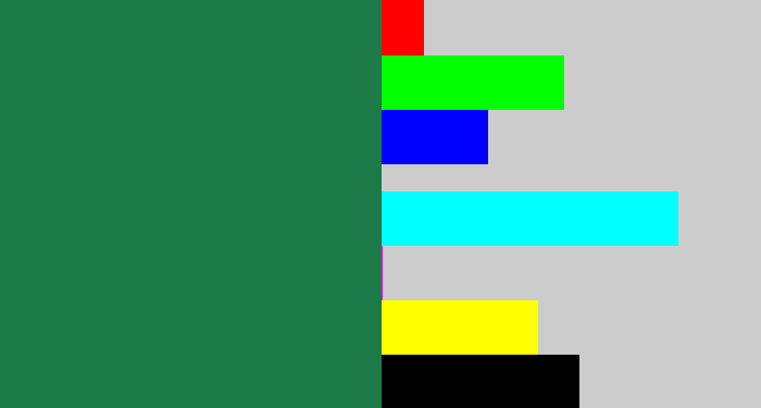 Hex color #1b7a48 - darkish green