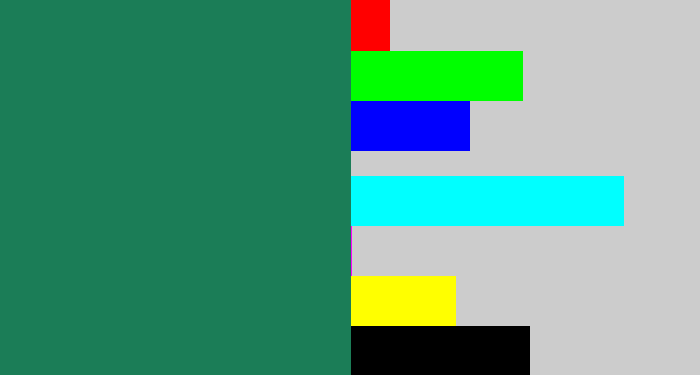 Hex color #1b7d57 - dark sea green