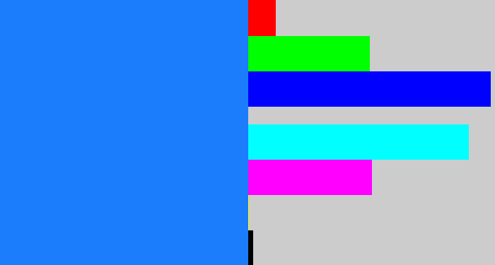 Hex color #1b7dfb - clear blue