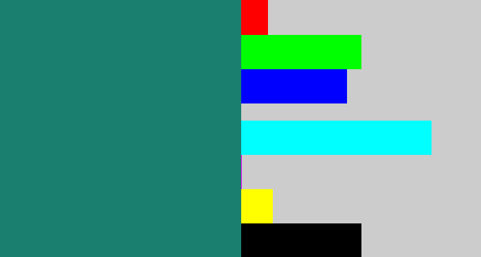 Hex color #1b7f6f - blue green