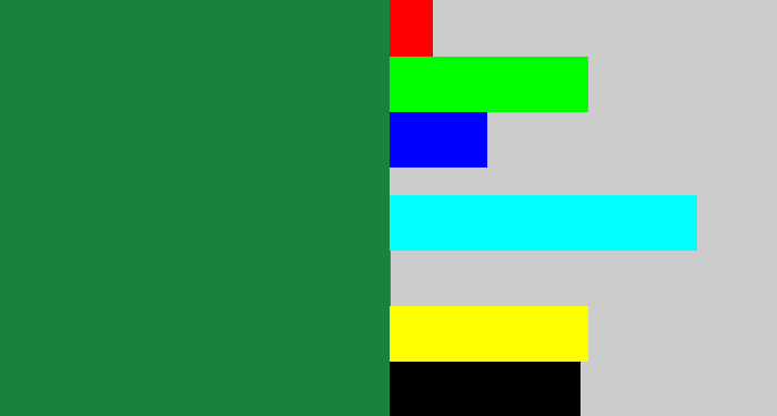 Hex color #1b813f - darkish green