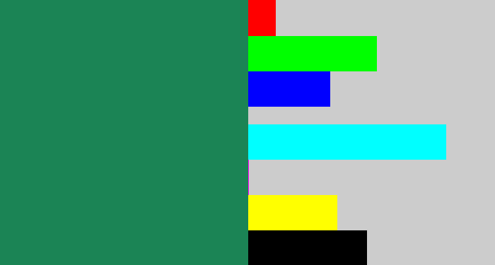 Hex color #1b8455 - dark sea green