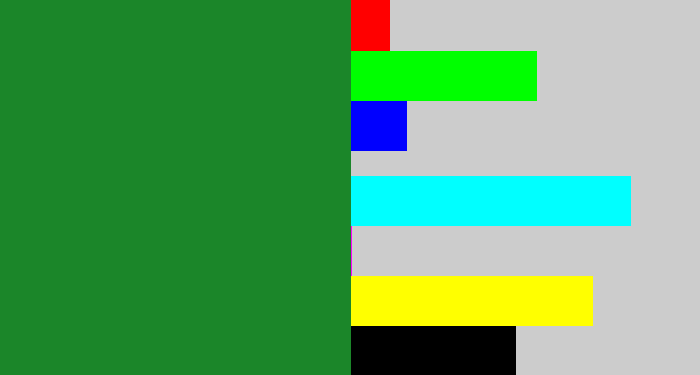 Hex color #1b8629 - darkish green