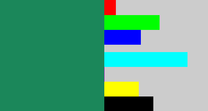 Hex color #1b875a - dark sea green