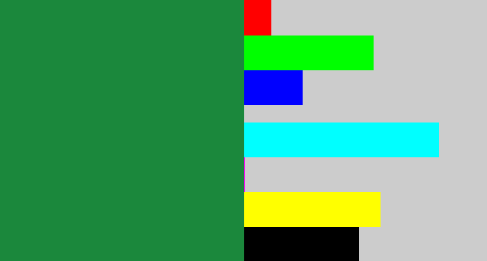 Hex color #1b883c - darkish green