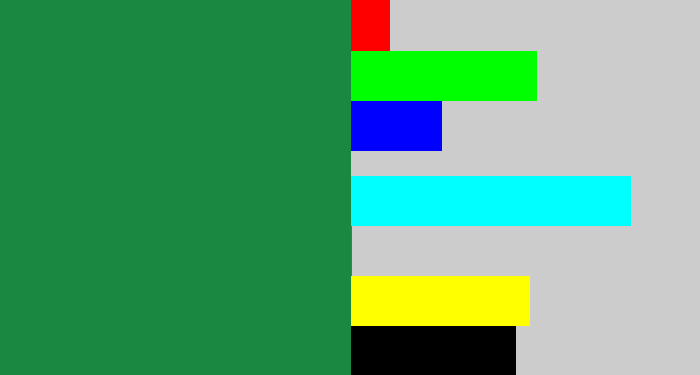 Hex color #1b8842 - darkish green
