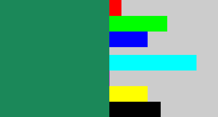 Hex color #1b8859 - dark sea green