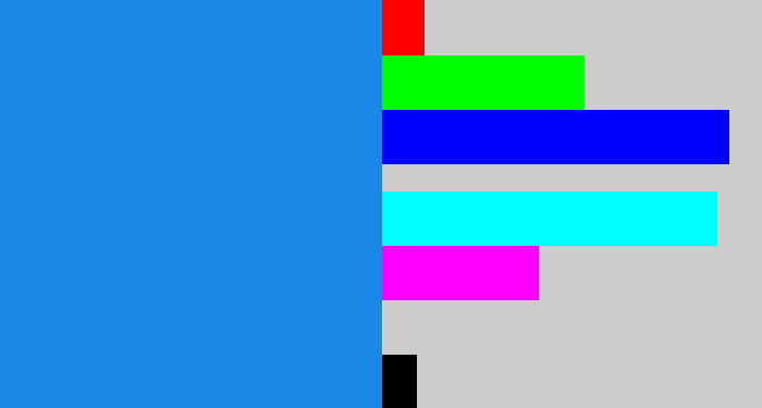 Hex color #1b88e7 - clear blue