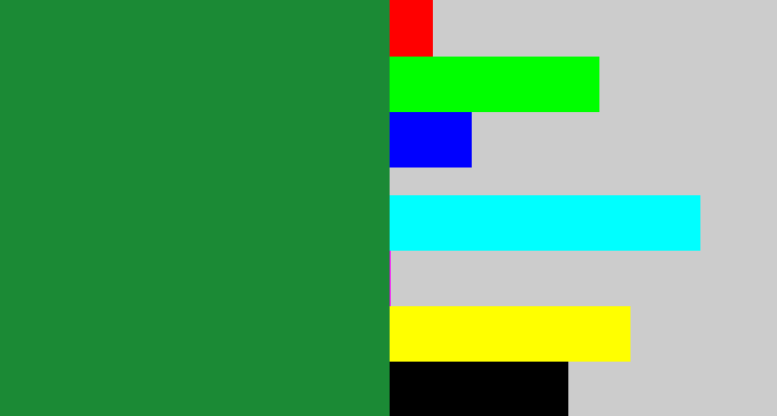 Hex color #1b8a35 - darkish green