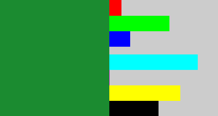 Hex color #1b8b30 - darkish green