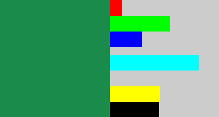 Hex color #1b8b4b - dark sea green