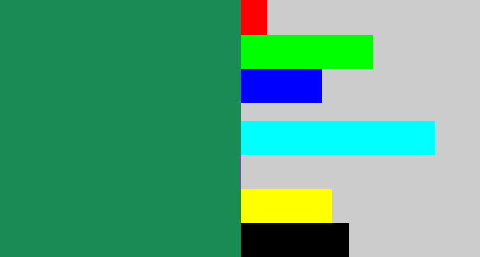Hex color #1b8b56 - dark sea green