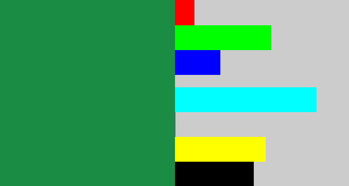 Hex color #1b8c43 - darkish green
