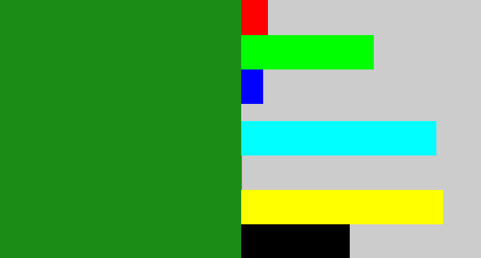 Hex color #1b8d17 - tree green