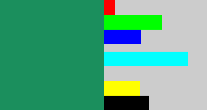 Hex color #1b8f5d - viridian