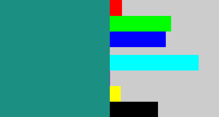 Hex color #1b8f81 - greenish blue