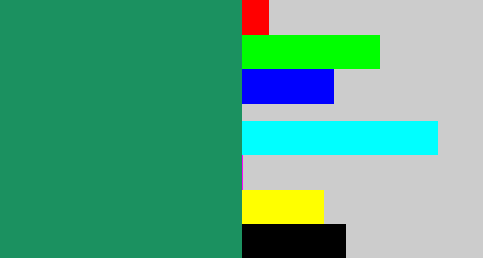 Hex color #1b9160 - viridian