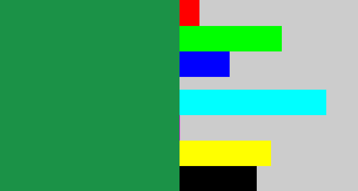 Hex color #1b9247 - dark sea green