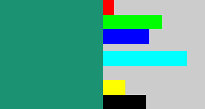 Hex color #1b9372 - viridian