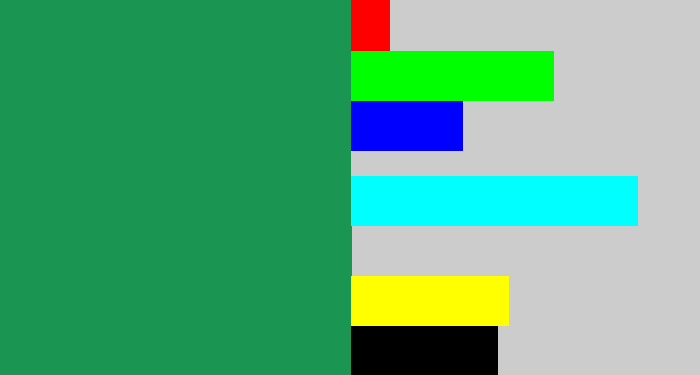 Hex color #1b9552 - dark sea green