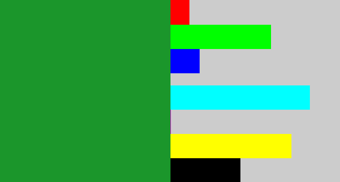 Hex color #1b962b - irish green