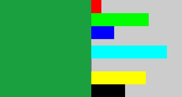 Hex color #1ba040 - emerald