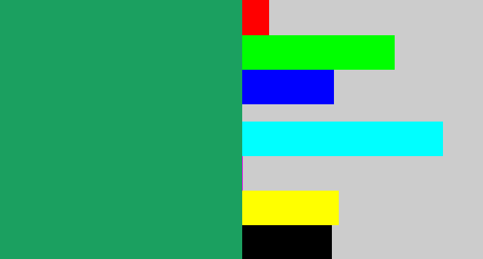 Hex color #1ba060 - viridian