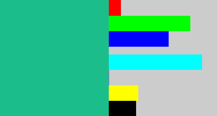 Hex color #1bbe8b - greenblue