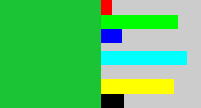 Hex color #1bc435 - green
