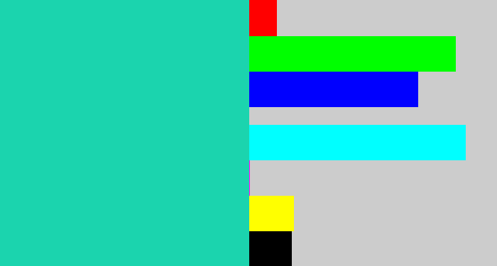 Hex color #1bd4ae - aquamarine