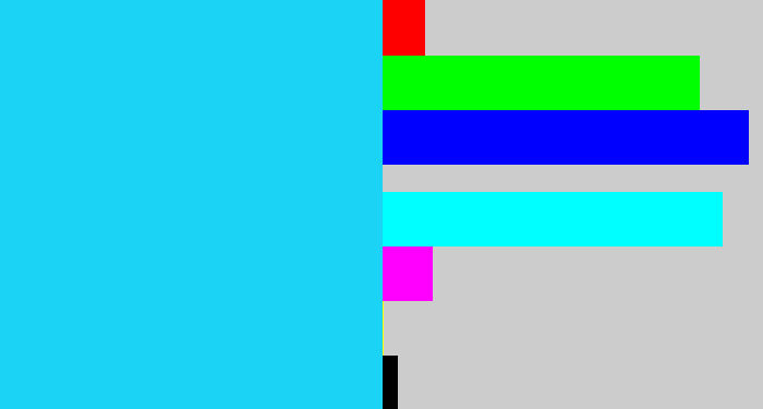 Hex color #1bd4f5 - neon blue