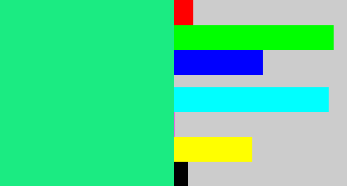 Hex color #1beb82 - wintergreen